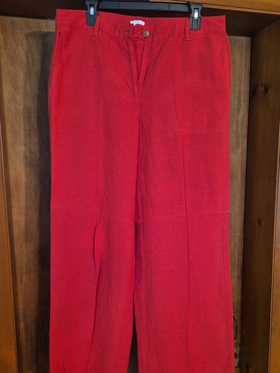 J. Jill Pants - Burnt Orange Women’s Wide-Leg Pants, Linen, J Jill, Size 12
